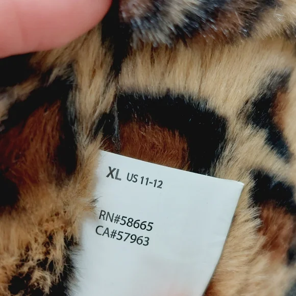 NEW BP. Bundle Of Two Sophie Brown Leopard Faux Fur Criss Cross Slippers S131 - Picture 7 of 9